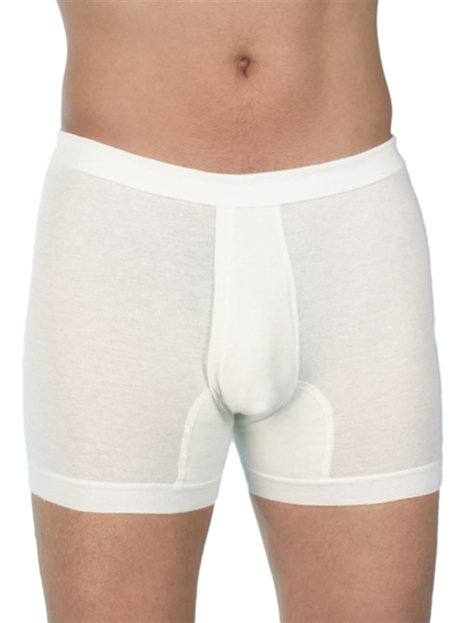 Yün & Angora Karışımı Doğal Termal Boxer İçlik Erkek Beyaz