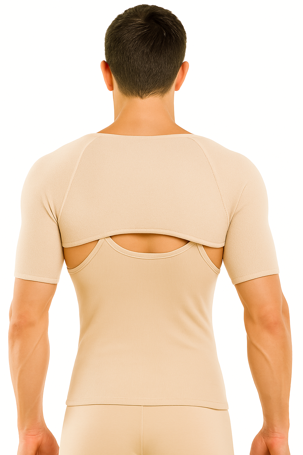 Angora & Yün Klasik Omuz & Sırt Isıtıcısı Erkek Bej