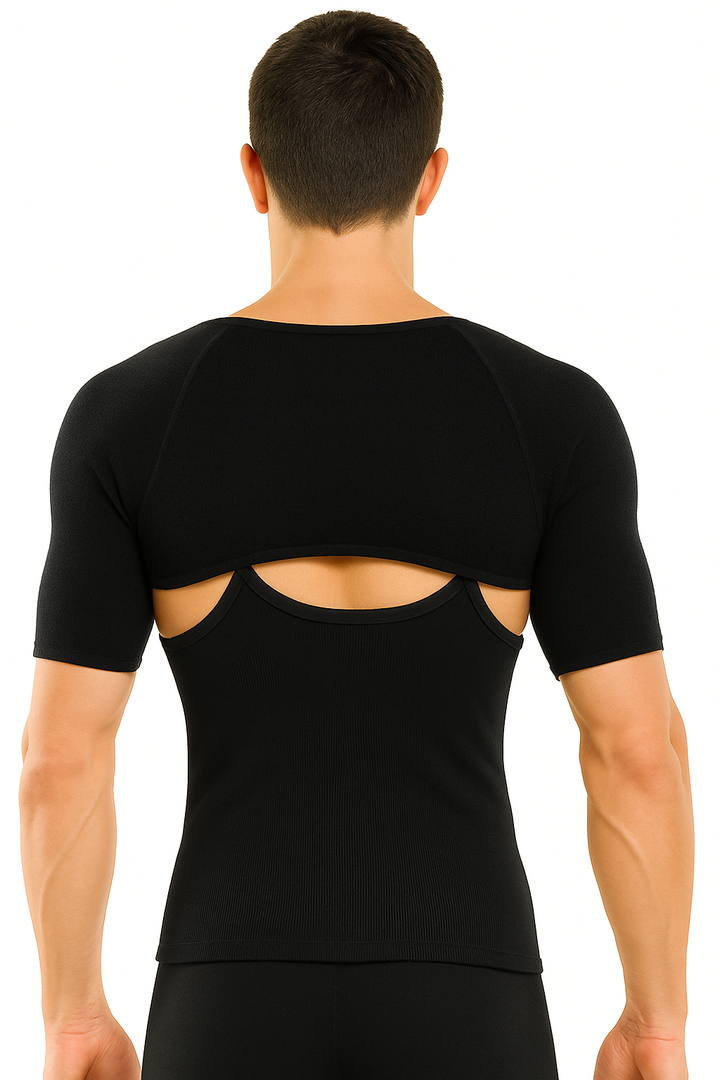 Angora & Yün Klasik Omuz & Sırt Isıtıcı Erkek Siyah