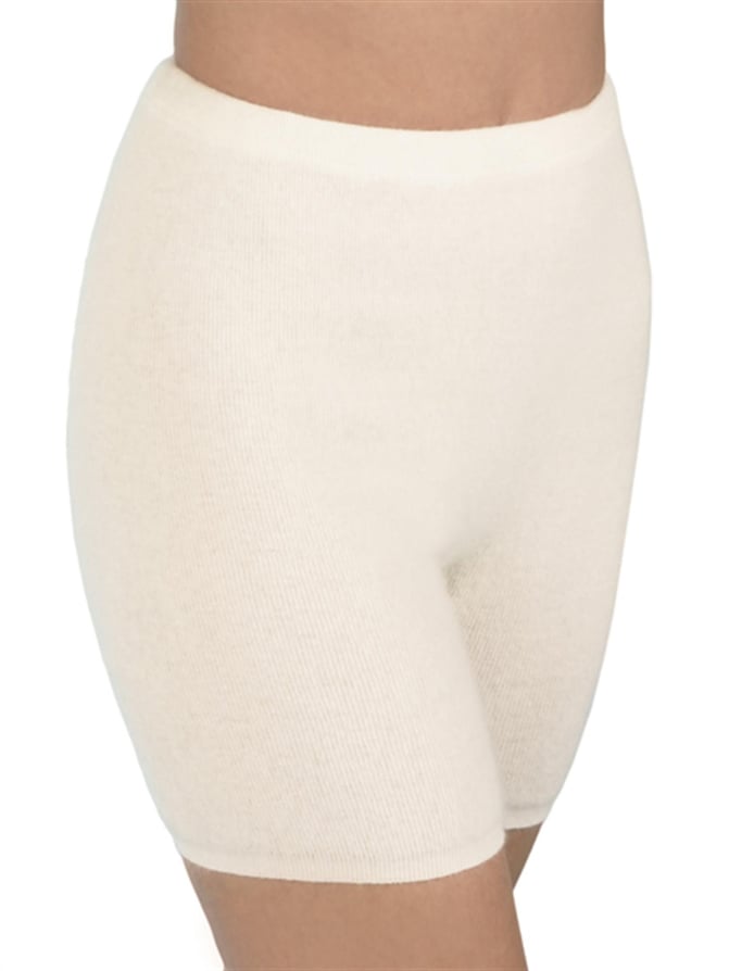 Angora Yün Karışımı Beyaz Boxer İçlik Kadın Outlet