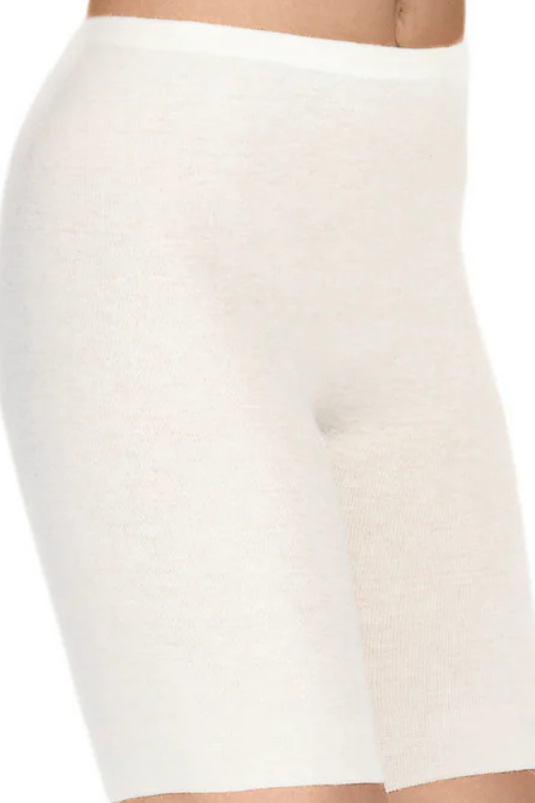 Yün & Angora Karışımı Doğal Termal Seamless Diz Üstü Boxer Kadın Outlet Beyaz