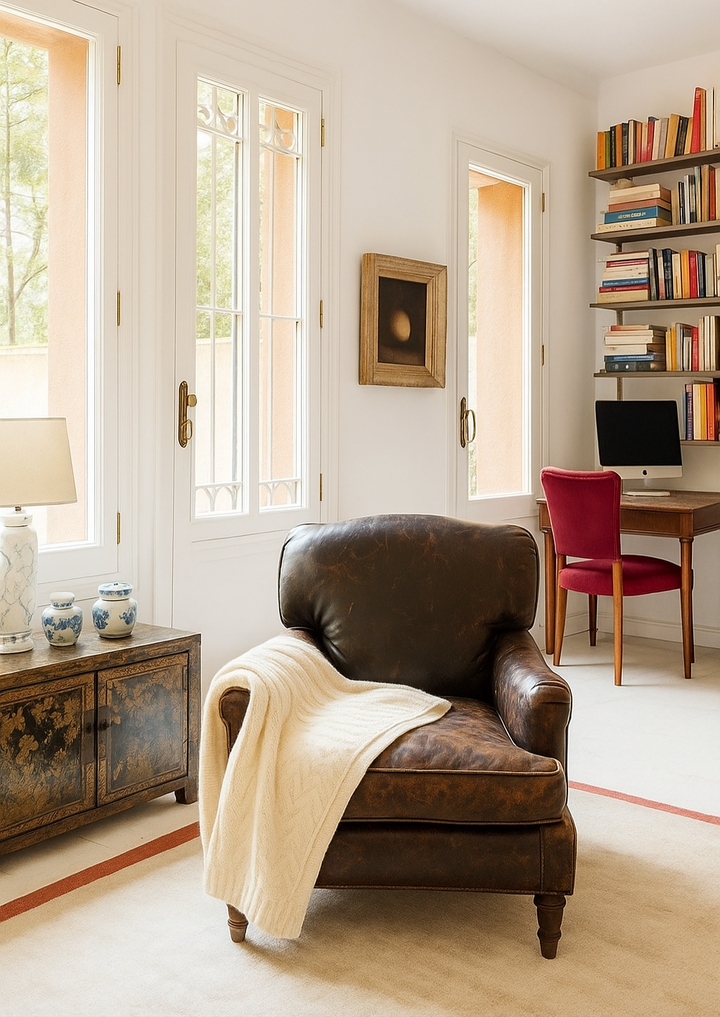 Angora Yünü Doğal Ultra Yumuşak Örgü Desenli Battaniye