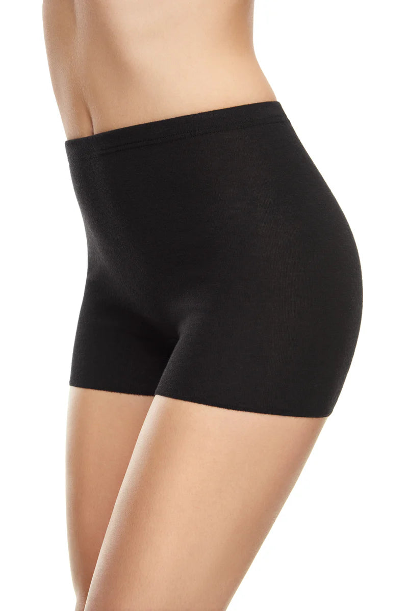 Yün & Angora Karışımı Doğal Termal Seamless Boxer Kadın Outlet Siyah
