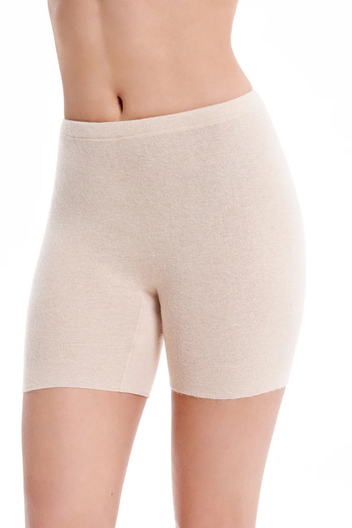 Yün & Angora Karışımı Doğal Termal Kısa Boxer İçlik Kadın Bej