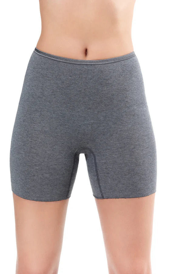 Kaşmir İpek Karışımı Doğal Termal Boxer İçlik Kadın Outlet Gri