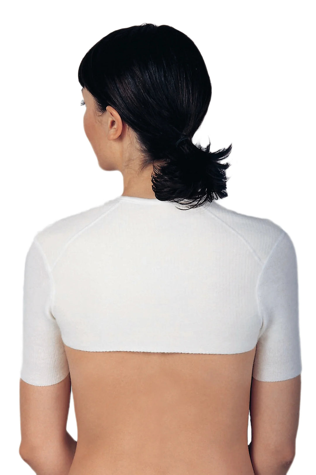 Angora & Yün Klasik Omuz & Sırt Isıtıcısı Kadın Beyaz