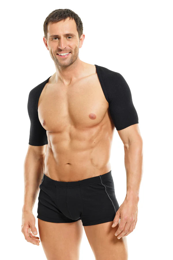 Angora & Yün Klasik Omuz & Sırt Isıtıcı Erkek Siyah