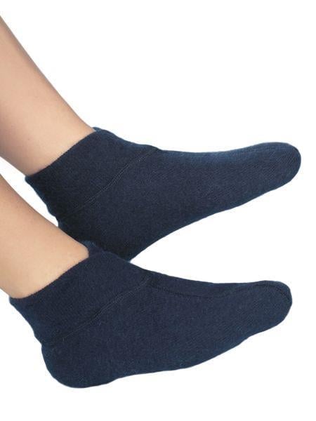 Outlet Angora Yün Karışımı Doğal Termal Lacivert Patik Çorap