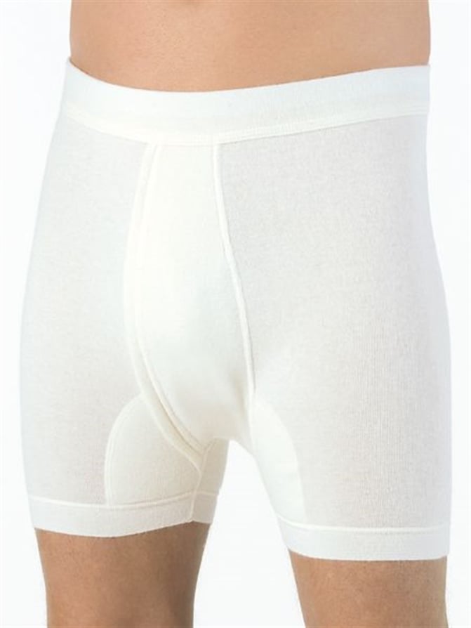 Angora Yünü Doğal Termal Beyaz Boxer İçlik Erkek Outlet