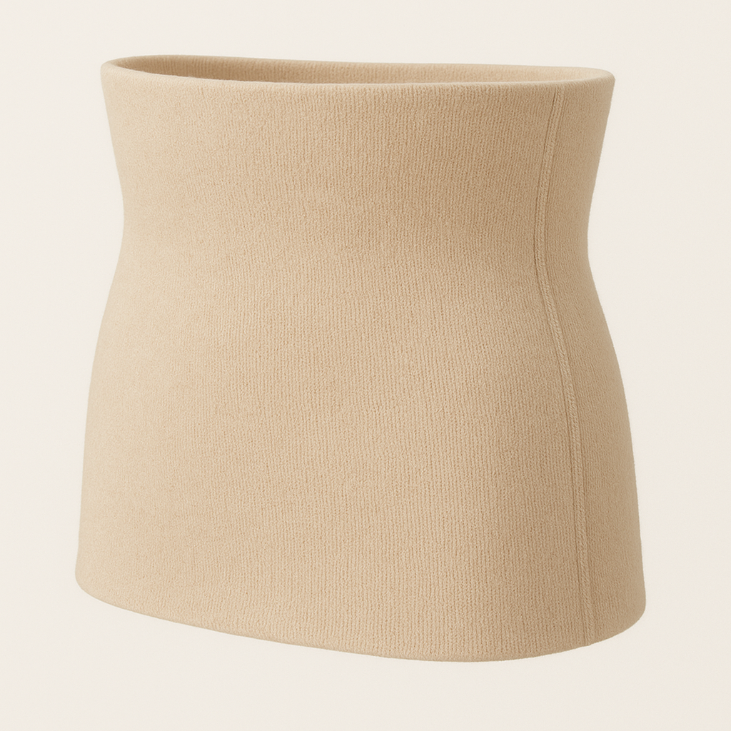 Outlet Angora & Yün Bel ve Sırt Isıtıcı Korse Unisex Bej