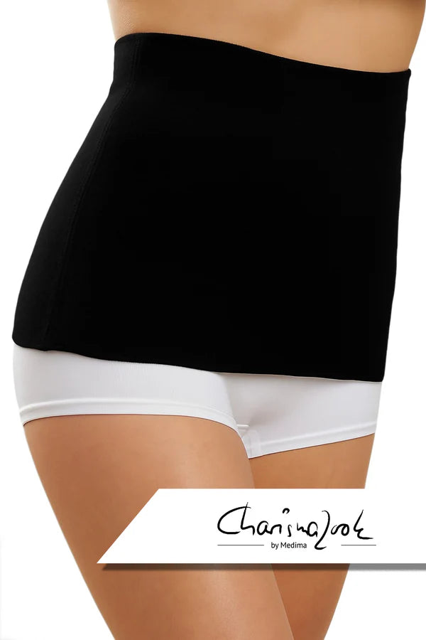 Angora Yünü Kadın Sırt Isıtıcı Sportif Korse Siyah Outlet