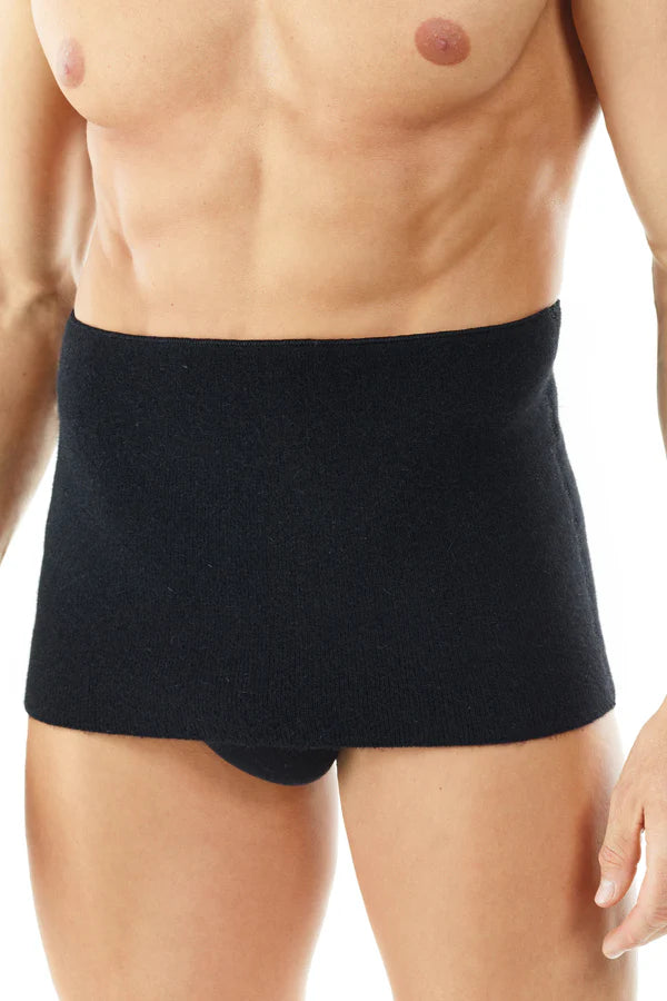 Angora & Yün Bel ve Sırt Isıtıcı Korse Unisex Siyah