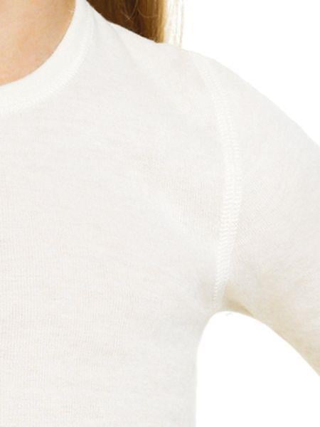 Angora Yünü Doğal Termal Çocuk Kısa Kollu Fanila (Unisex) Beyaz