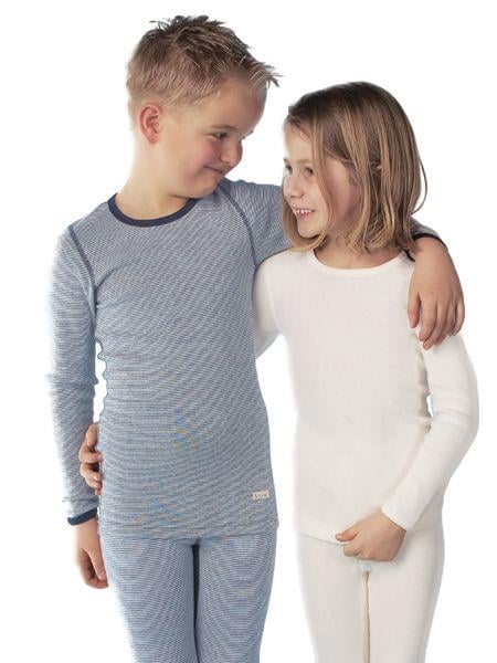 Angora Yünü Doğal Termal Çocuk Uzun Kollu Fanila (Unisex) Lacivert