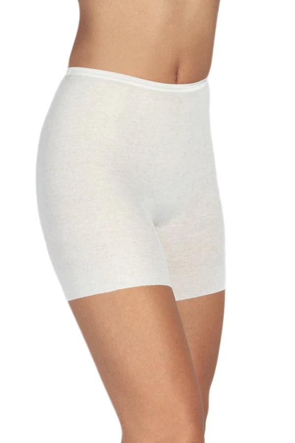 İpek Angora Karışımı Diz Üstü Kısa Boxer Tayt İçlik Kadın Beyaz