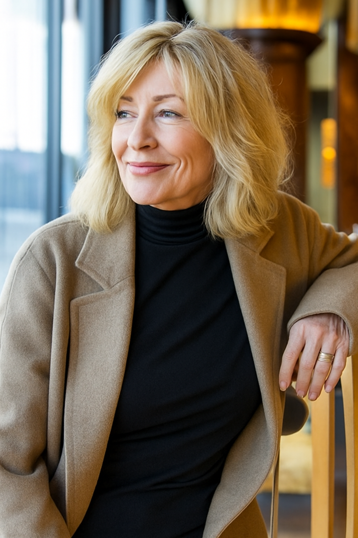 Kaşmir İpek Karışımı Kadın Balıkçı Yaka Uzun Kollu Bluz Siyah Renk