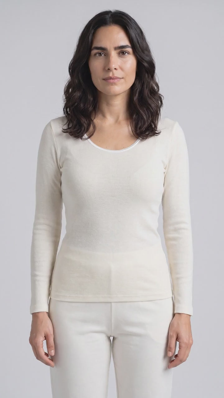 Outlet Pamuk &amp; Angora Doğal Termal Uzun Kollu Body İçlik Kadın